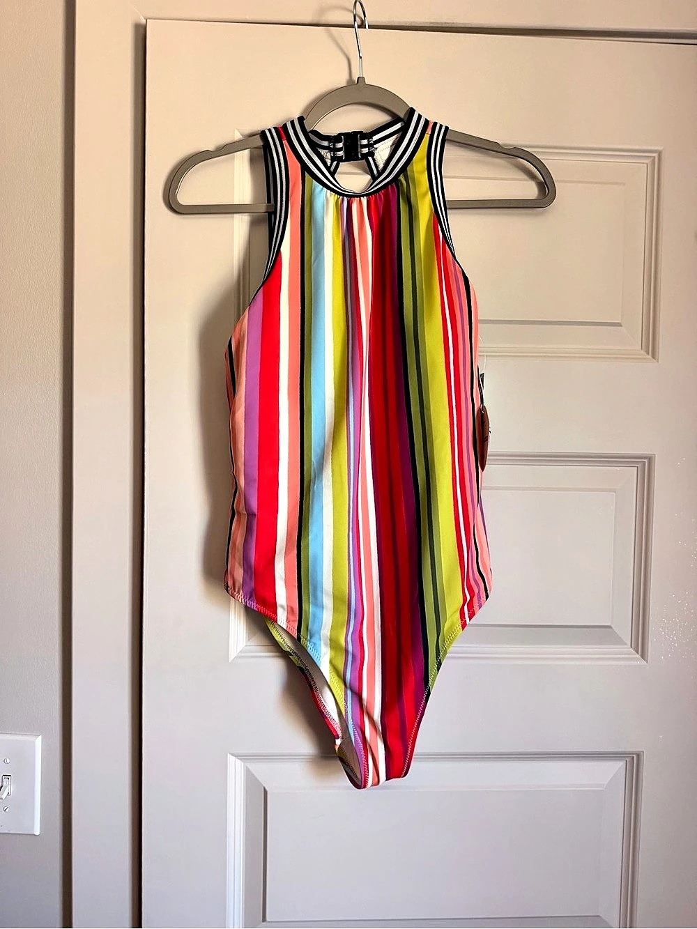 Old Navy x Christopher John Rogers Striped One-Piece Swimsuit Large